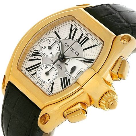 cartier gold watch men's chronograph.